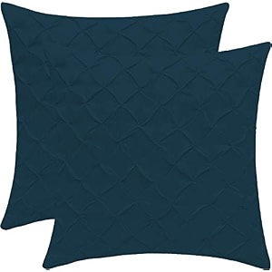 yrm bedding39s dark teal 600-tc oraganic cotton 3-piece decorative pinch pleated cushion covers 1634x1634