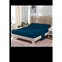 YRM Bedding's Dark Teal 600-TC Oraganic Cotton Single Fitted Bedsheet Queen Size (60"x78") with 12 inch Drop, Feet for 4" and 8" Inch Mattress Fitted Bedsheet