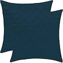 YRM Bedding's Dark Teal 600-TC Oraganic Cotton 3-Piece Decorative Pinch Pleated Cushion Covers (16"x16")