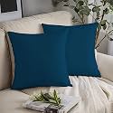 YRM Bedding's Dark Teal 600-TC Oraganic Cotton 5-Piece Decorative Cushion Covers (24"x24")