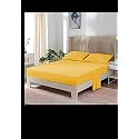 YRM Bedding's Gold Yellow 600-TC Oraganic Cotton Single Fitted Bedsheet King Size (72"x78") with 12 inch Drop, Feet for 4" and 8" Inch Mattress Fitted Bedsheet