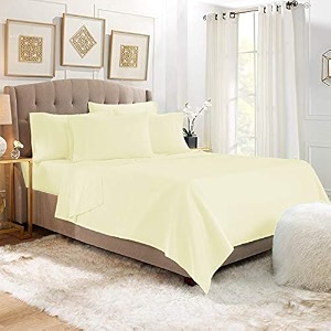 yrm bedding39s ivory 600-tc oraganic cotton 4 pcs double bed size bedsheet fitted 5434x7534 flat 8234x10234 and pillow cover 1734x2734 with pillow covers 1734x2734 feet for 434 and 834 inch mattress