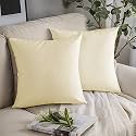 YRM Bedding's Ivory 600-TC Oraganic Cotton 5-Piece Decorative Cushion Covers (16"x16")