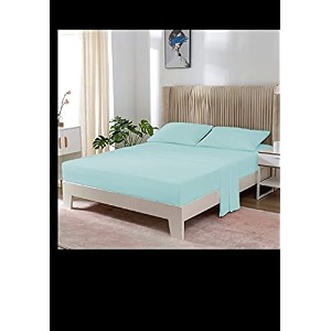 yrm bedding39s light blue 600-tc oraganic cotton single fitted bedsheet single bed size 3634x7534 with 12 inch drop feet for 434 and 834 inch mattress fitted bedsheet