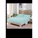 YRM Bedding's Light Blue 600-TC Oraganic Cotton Single Fitted Bedsheet Queen Size (60"x78") with 12 inch Drop, Feet for 4" and 8" Inch Mattress Fitted Bedsheet