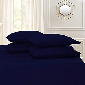 yrm bedding39s navy blue 600-tc oraganic cotton 2 piece pillow covers 1834x2834