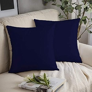 yrm bedding39s navy blue 600-tc oraganic cotton 5-piece decorative cushion covers 2434x2434