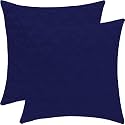 YRM Bedding's Navy Blue 600-TC Oraganic Cotton 5 Piece Pinch Pleated Decorative Cushion Covers (16"x16")