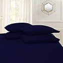 YRM Bedding's Navy Blue 600-TC Oraganic Cotton 2 Piece Pillow Covers (19"x29")