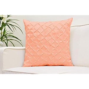 yrm bedding39s peach 600-tc oraganic cotton 5 piece pinch pleated decorative cushion covers 1634x1634