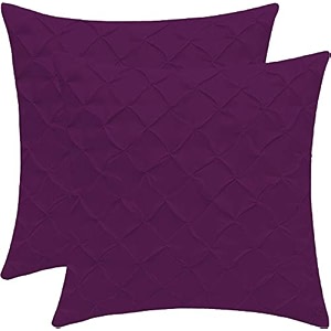 yrm bedding39s purple 600-tc oraganic cotton 5 piece pinch pleated decorative cushion covers 2034x2034