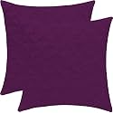 YRM Bedding's Purple 600-TC Oraganic Cotton 5 Piece Pinch Pleated Decorative Cushion Covers (18"x18")