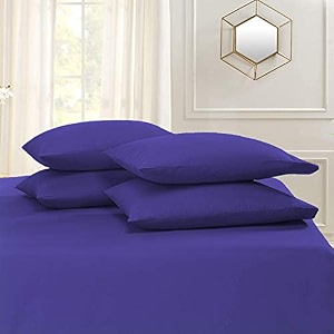 yrm bedding39s royal blue 600-tc oraganic cotton 2 piece pillow covers 2034x3034
