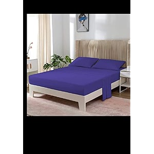 yrm bedding39s royal blue 600-tc oraganic cotton single fitted bedsheet single bed size 3634x7534 with 12 inch drop feet for 434 and 834 inch mattress fitted bedsheet
