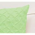 YRM Bedding's Sage Green 600-TC Oraganic Cotton 3-Piece Decorative Pinch Pleated Cushion Covers (18"x18")