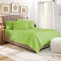 YRM Bedding's Sage Green 600-TC Oraganic Cotton Flat Bedsheet Queen Size (92"x102") with Pillow Covers (18"x28")