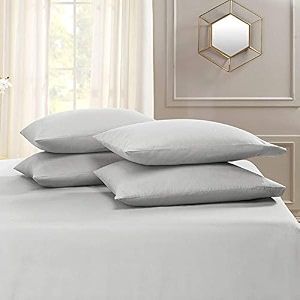 yrm bedding39s silver-grey 600-tc oraganic cotton 2 piece pillow covers 1834x2834