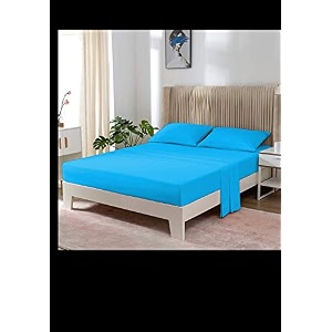yrm bedding39s turquoise 600-tc oraganic cotton fitted bedsheet double bed size 5434x7534 with pillow covers 1734x2734 with 12 inch drop feet for 434 and 834 inch mattress fitted bedsheet