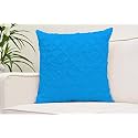YRM Bedding's Turquoise 600-TC Oraganic Cotton 5 Piece Pinch Pleated Decorative Cushion Covers (18"x18")