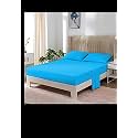 YRM Bedding's Turquoise 600-TC Oraganic Cotton Fitted Bedsheet Double Bed Size (54"x75") with Pillow Covers (17"x27") with 12 inch Drop, Feet for 4" and 8" Inch Mattress Fitted Bedsheet