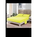 YRM Bedding's Vanilla Yellow 600-TC Oraganic Cotton Single Fitted Bedsheet Single Bed Size (36"x75") with 12 inch Drop, Feet for 4" and 8" Inch Mattress Fitted Bedsheet