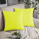 YRM Bedding's Vanilla Yellow 600-TC Oraganic Cotton 5-Piece Decorative Cushion Covers (20"x20")