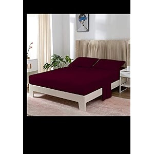 yrm bedding39s wine 600-tc oraganic cotton single fitted bedsheet king size 7234x7834 with 12 inch drop feet for 434 and 834 inch mattress fitted bedsheet