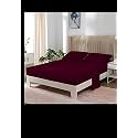 YRM Bedding's Wine 600-TC Oraganic Cotton Fitted Bedsheet King Size (72"x78") with Pillow Covers (18"x28") with 12 inch Drop, Feet for 4" and 8" Inch Mattress Fitted Bedsheet