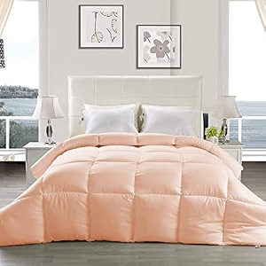 yrm - hotel quality restful sleep-down alternative 300 gsm all season comforter 9034 x 9034 inches228cm x 228cm - queen sizepeach