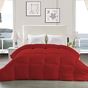 yrm - hotel quality restful sleep-down alternative 300 gsm all season comforter 9034 x 10034 inches228cm x 254cm - double bedburgundy