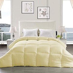 yrm - hotel quality restful sleep-down alternative 300 gsm all season comforter 9234 x 10634 inches233cm x 269cm - king sizeivory