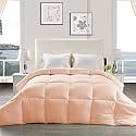 YRM - Hotel Quality Restful Sleep-Down Alternative 300 GSM All Season Comforter (90" x 100" Inches/228cm x 254cm) - Double Bed|Peach