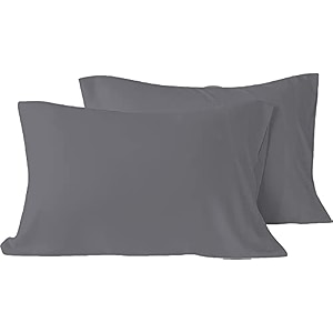 yrm - microfiber hotel quality luxury soft standard size 1834 x 2834 inches46cm x 71cm pillow coversdark grey