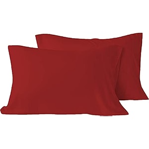 yrm - microfiber hotel quality luxury soft all season queen size 2034 x 3034 inches51cm x 76cm pillow coversburgundy