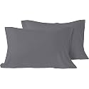 YRM - Microfiber Queen Size (20" x 30" Inches/51cm x 76cm) Pillow Covers|Dark Grey