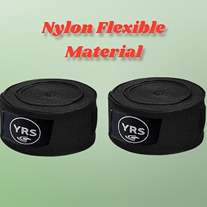 yrs nylon boxing hand wraps elastic hand amp wrist support for kickboxing training gym workoutone pair black