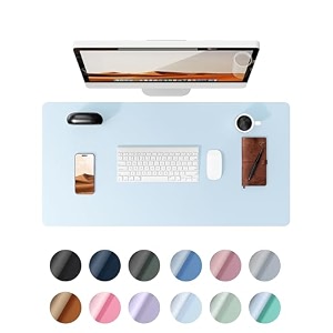 ysagi leather desk mat large mouse mat 60 x 35 cm baby blue