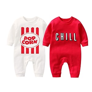ysculbutol baby bodysuit yummz tomato ketchup mustard red yellow twins set boys girls clothes twins baby outfits