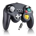 YSDZSW Upgraded Wired Controller for Wii/GameCube TURBO Game Controller Compatible with GC/Wii Games (Black)