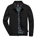 YSENTO Men's Light Jackets Lightweight Bomber Jackets Collared Work Golf Windbreakers with Zip Pockets