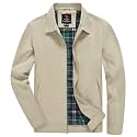 YSENTO Men's Light Jackets Lightweight Bomber Jackets Collared Work Golf Windbreakers with Zip Pockets