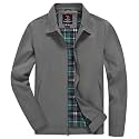 YSENTO Men's Light Jackets Lightweight Bomber Jackets Collared Work Golf Windbreakers with Zip Pockets