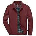 YSENTO Men's Light Jackets Lightweight Bomber Jackets Collared Work Golf Windbreakers with Zip Pockets