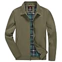 YSENTO Men's Light Jackets Lightweight Bomber Jackets Collared Work Golf Windbreakers with Zip Pockets