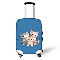 Ystardream Blue Cat Family Luggage Cover Suitcase Protector Travel Accessories Washable Anti Scratch Protective Sleeve Baggage Covers Fits 22-24 Inch Suitcase Covers for Luggage Essentials