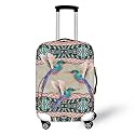 Ystardream Boho Hummingbird 20 inch Inch Travelling Luggage Cover Washable Suitcase Protector Anti-scratch Suitcase Cover Colorful Luggage Suitcase Protective Cover Fits