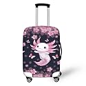 Ystardream Cherry Blossom Baby Axolotl Suitcase Cover For Luggage Cover Protector Elastic For Luggage Covers For Suitcase S(29-32") Washable Anti-Scratch
