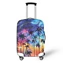 Ystardream Coconut Tree Luggage Cover, Hawaiian-Style Suitcase Protector, Stretchable Washable Travel Sleeve for 29-32 Inch Luggage