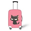 Ystardream Funny Black Cat Suitcase Cover for Women Stylish Prints Stain and Scratch Moon Resistant Luggage Cover Protect your Luggage Tidy Suitable for Working,XL