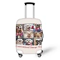 Ystardream Personalized Suitcase Covers for Luggage Customizable Photos Foldable Luggage Cover Suitcase Accessories Fits for Student Boy Girl Teens Adult M